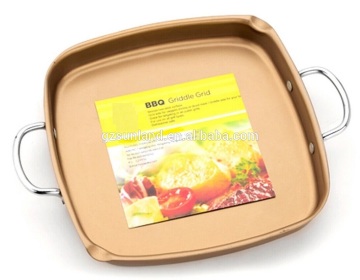 Copper Non-Stick BBQ Grilling Pan