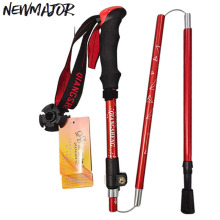 NEWMAJOR Adjustable Carbon Folding Hiking Staff for Durable Trekking and Mountain Walking with EVA