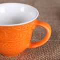 3 OZ fleur tasse et soucoupe