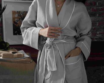 Most Luxurious Colored Cotton Waffle Bathrobe