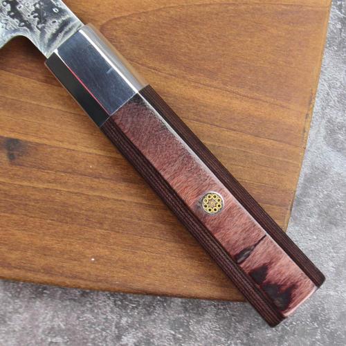 Damascus Steel Kitchen Knife Hammered Finish knife