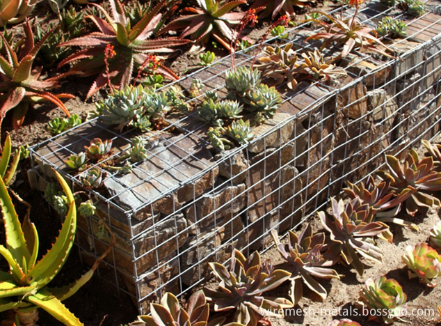 Stone Gabion Retaining Wall