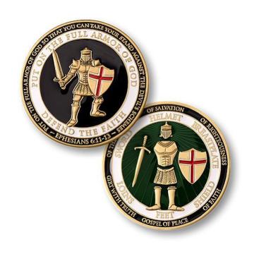 Armor of God Shield St. Michael Challenge Coin