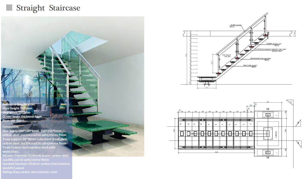 save space circular staircases / tempered glass round ladder