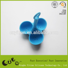 silicone egg-boiler 3 cups/ silicone egg poacher/ silicone egg cooker