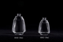 Transparent ball double wall refillable glass perfume bottle