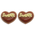 Colorful Sweet Heart Biscuits Resin Decoration Craft Falt back Cabochon Scrapbooking Hair bow Center Embellishments DIY