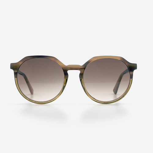 Oval and Architectural lines Acetate Women's Sunglasses