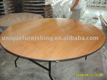 Plywood banquet folding table, Round table