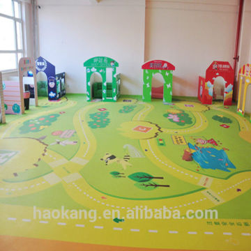 Kindergarten floor mating with foam safed