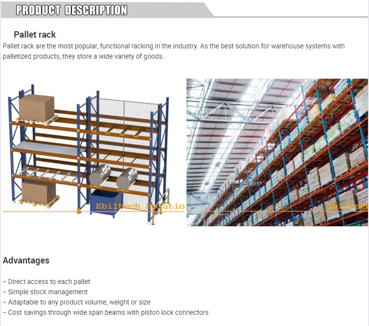 Warehouse Shelf Racking Beam Racking Factory with CE Certifacte