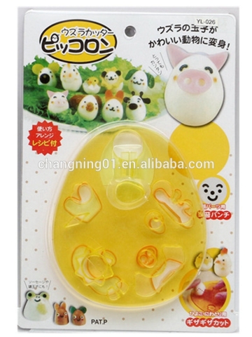 Plastic Cute animal quail egg shaped mold