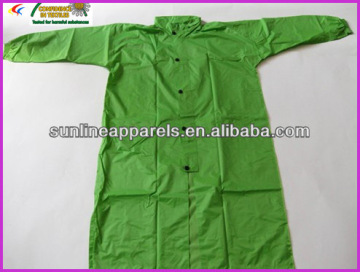 green disposable raincoat