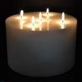 White Resin Hurricane Artificial Tea Light Candle Holders