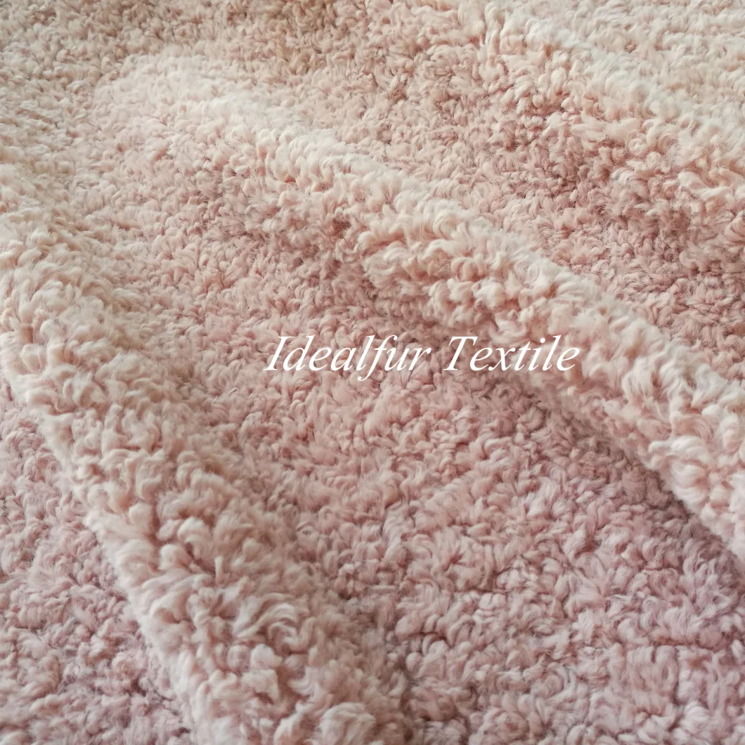 Pink Imitation Wool Fleece Fake Fur