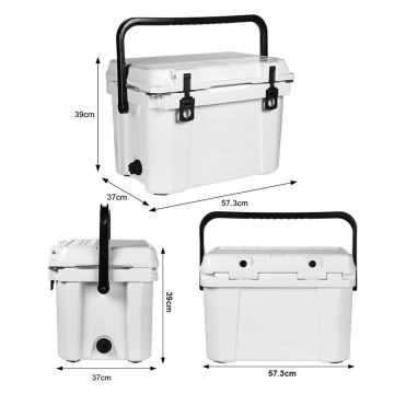 25QT Insulated Camping Ice Cooler Box Rotomold Hard Plastic Cooler