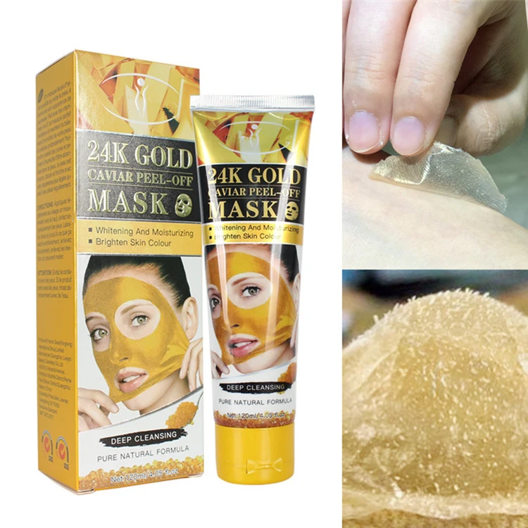 24K Gold Leaf Peeling Masque Whitening and Brightening Skin Tone Anti-Wrinkle and Lightening Melanin Mask