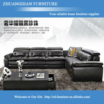 Black big top grand leather sofa