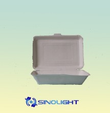 Compostable bagasse clamshell- case of 100 biodegradable no printing case