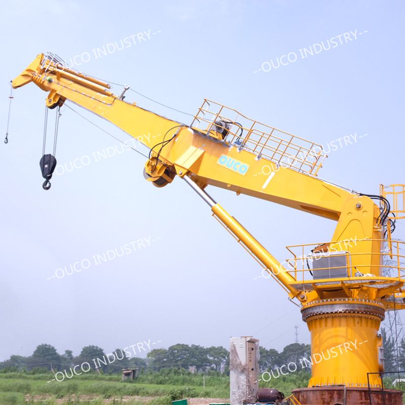 Telescopic Boom Marine Marine Crane ที่มีความยาว jib โหลด 1.5T 36.6m