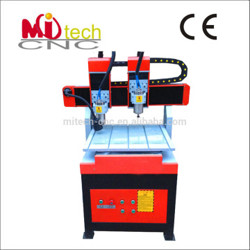 MITECH6060 hobby double heads china cnc mini cnc router in jinan