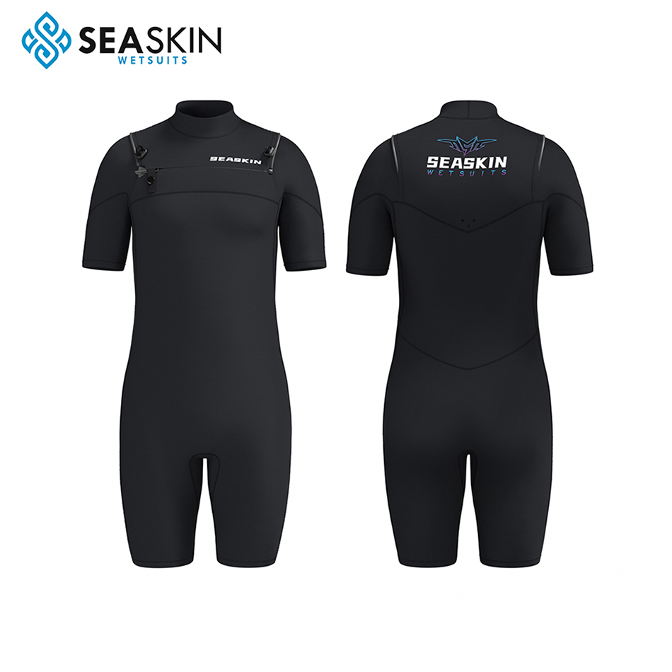Seaskin Neoprene 2mm Flatlock Shorty Wetsuit สำหรับผู้หญิง
