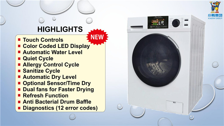 Customized Package Fully Automatic Front Loading Washing Machine And Dryer Super Combo