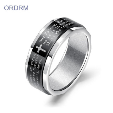 Christian Bible Verse Religious Spinner Rings For Mens