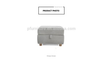 Hot selling upholstered living room furniture stool ottoman floding white ottman