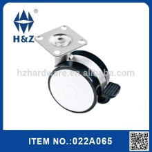 Steel plate medical caster