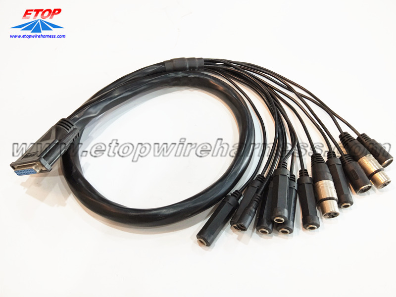 audiokabel troch DB25 konvertearre nei BNC, SMA, DC