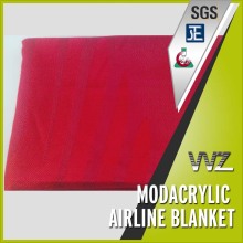 Red color Jacquard woven airline blanket (inflight blanket) Chinese manufacturer