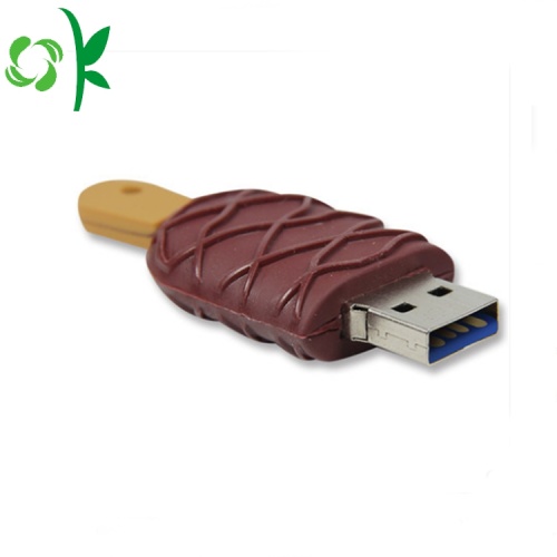 Chocolade-ijs U Disk Cover Siliconen USB-hoes