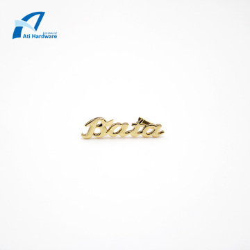 Customized Fashion Handbag Logo Metal Decorative Label
