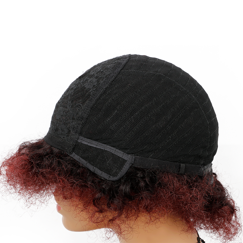 Brazilian glueless T1B/bug  kinky afro short curly  top quality  human hair wigs