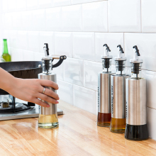 OEM Stainless Steel Automatic Glass Oil Pot - No Drip, No Leak