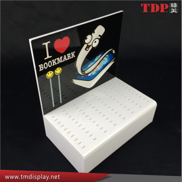 wholesale countertop acrylic bookmark display stand with sign board