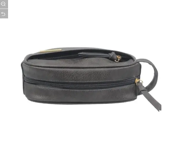 High Quality Black Color PU Lady Cosmetic Bag