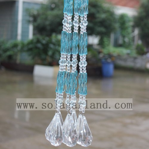 Latest Design Green & Blue Acrylic Crystal Bead Curtain