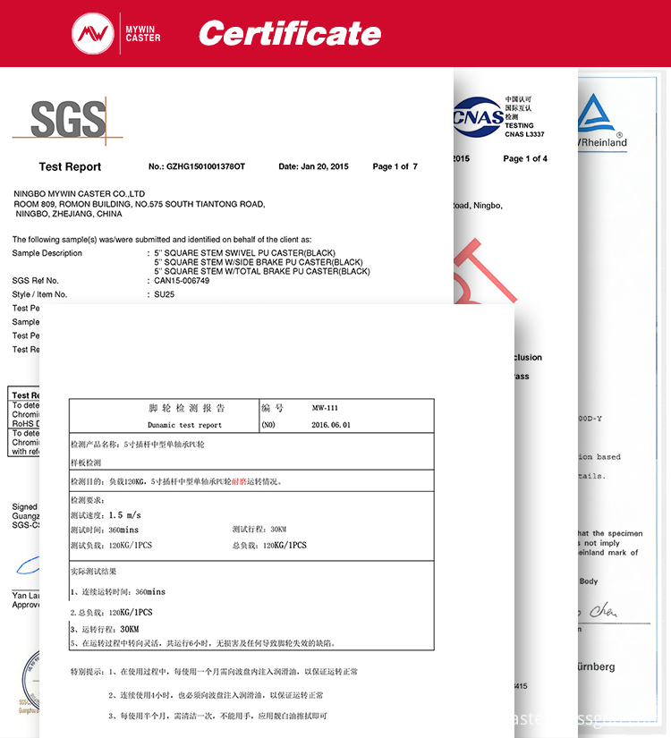 Round Stem Scaffolding PU Castor