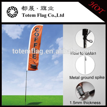 Coffee Promotional Beach Flag / Durable Beach Flag