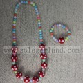 20 MM ronde stevige polkadot kralenketting voor babymeisjes