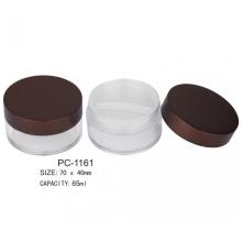 Plastic Round Cosmetic Loose Powder Case PC-1161