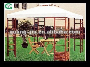 outdoor square wooden gazebo