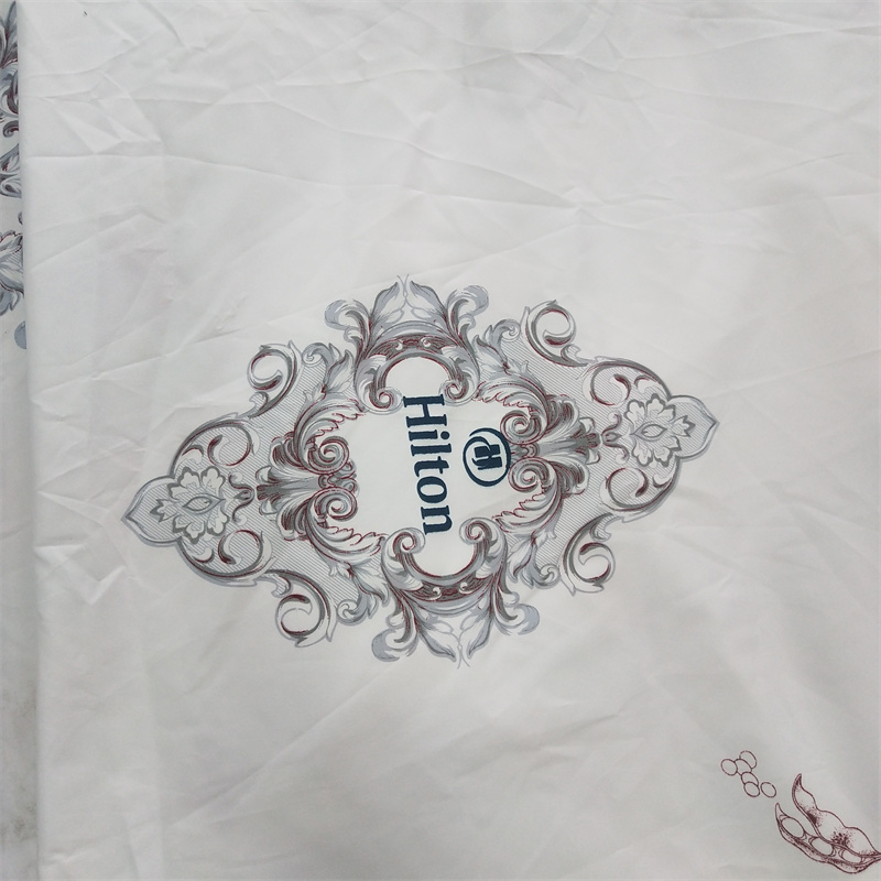 wholesale custom LOGO microfiber polyester fabric disperse print TEJIDOS 100% POLIESTER fabric bed sheet for bedding hotal