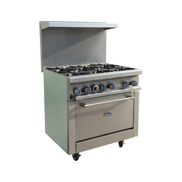 2024 China Manufacturing 6 Burner Free Standing Gas Range with Convection Oven