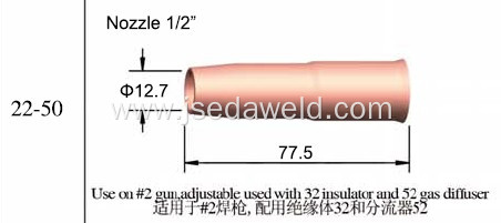 TWC Welding Nozzle 22-50