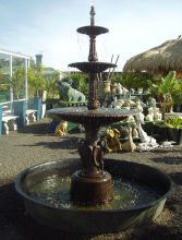 china factory theme park statue metal craft bronze heron fountain