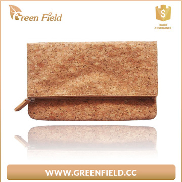Fold cork clutch purse, women fold cork clutch