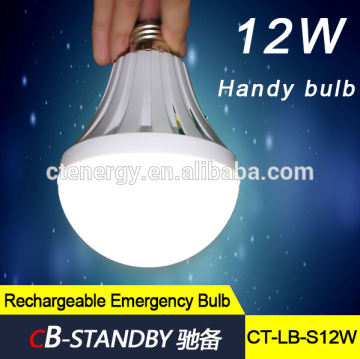 Rechargeable emergency lamp globe led E27 12W lighting bulb